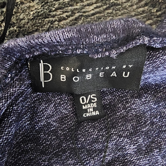 Bobeau Open-Front Multicolored Striped Cardigan Wrap OS - Picture 7 of 8